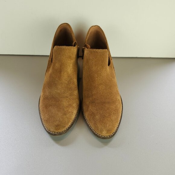 Lucky Brand Suede Feltyn Ankle Bootie Topanga Tan Women's Size 7 - Picture 3 of 8